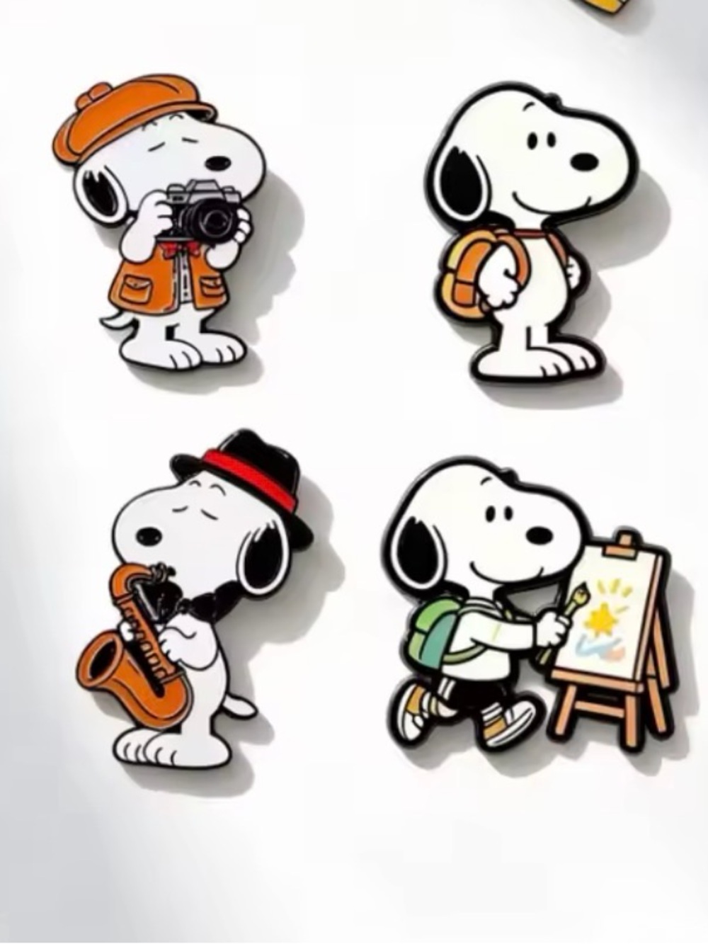 NWT Lot of 8 Snoopy Peanuts Enamel Lapel Pins Variety Set - Picture 2 of 3
